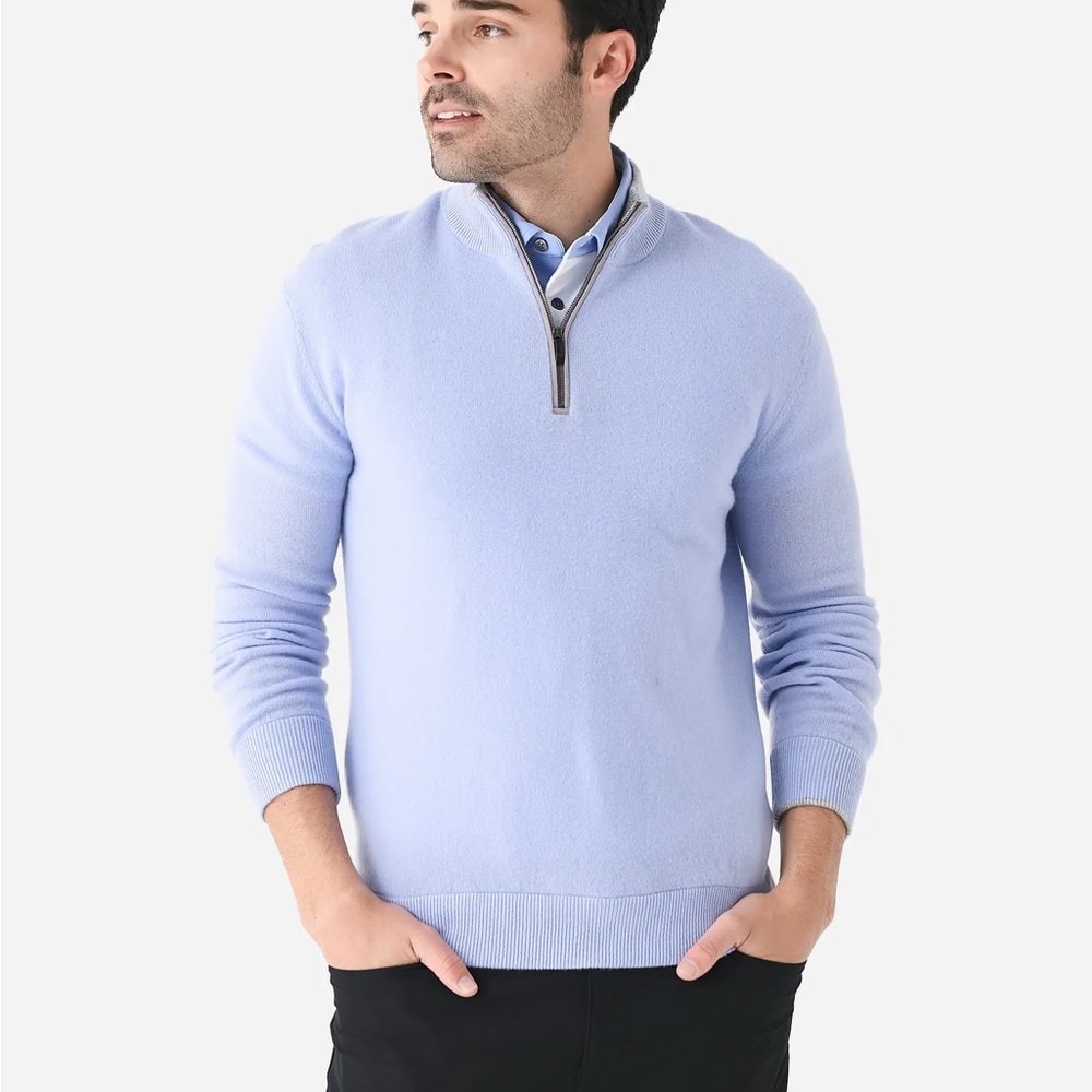 Greyson Cashmere Wool Golf Sweater, Montauk Downs Sweater, Hamptons Golf - Picture 3 of 3